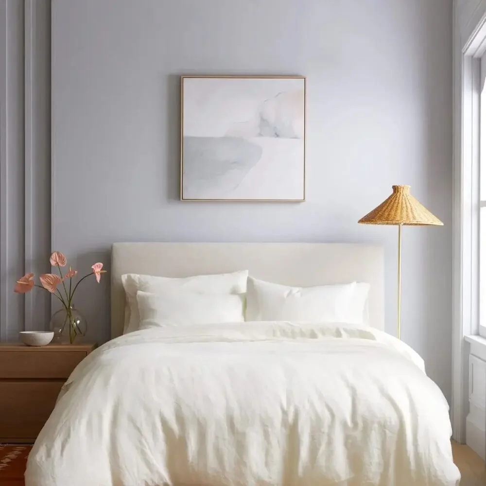 Quince European Linen Duvet Cover Set Ivory Size King/CalKing